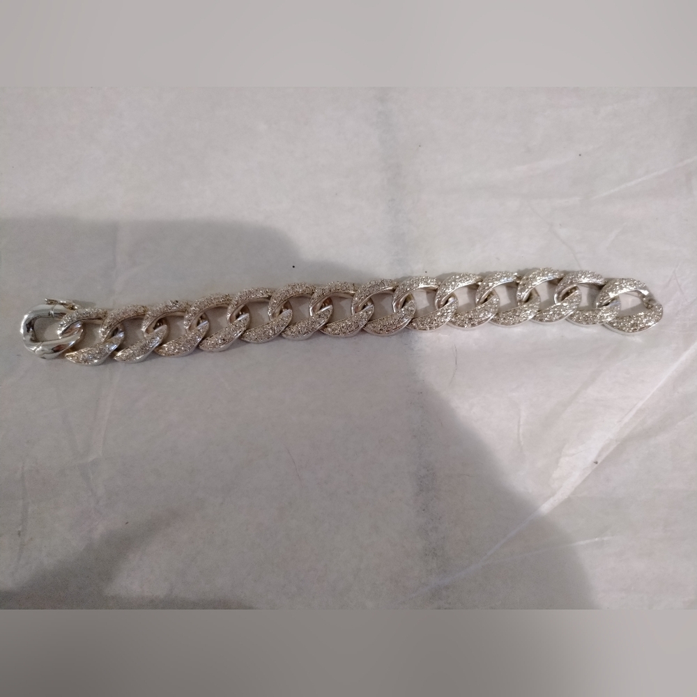 Vintage Ciro silver tone crystal link bracelet